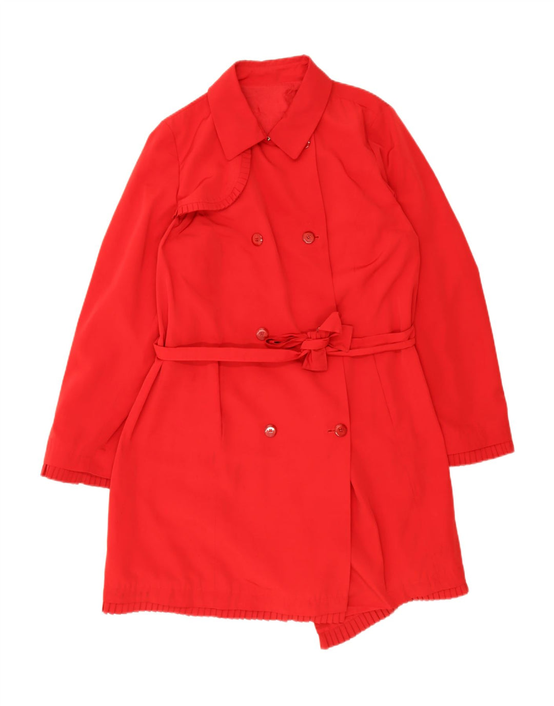 Marina Rinaldi Womens Double Breasted Trench Coat UK 16 Large Red