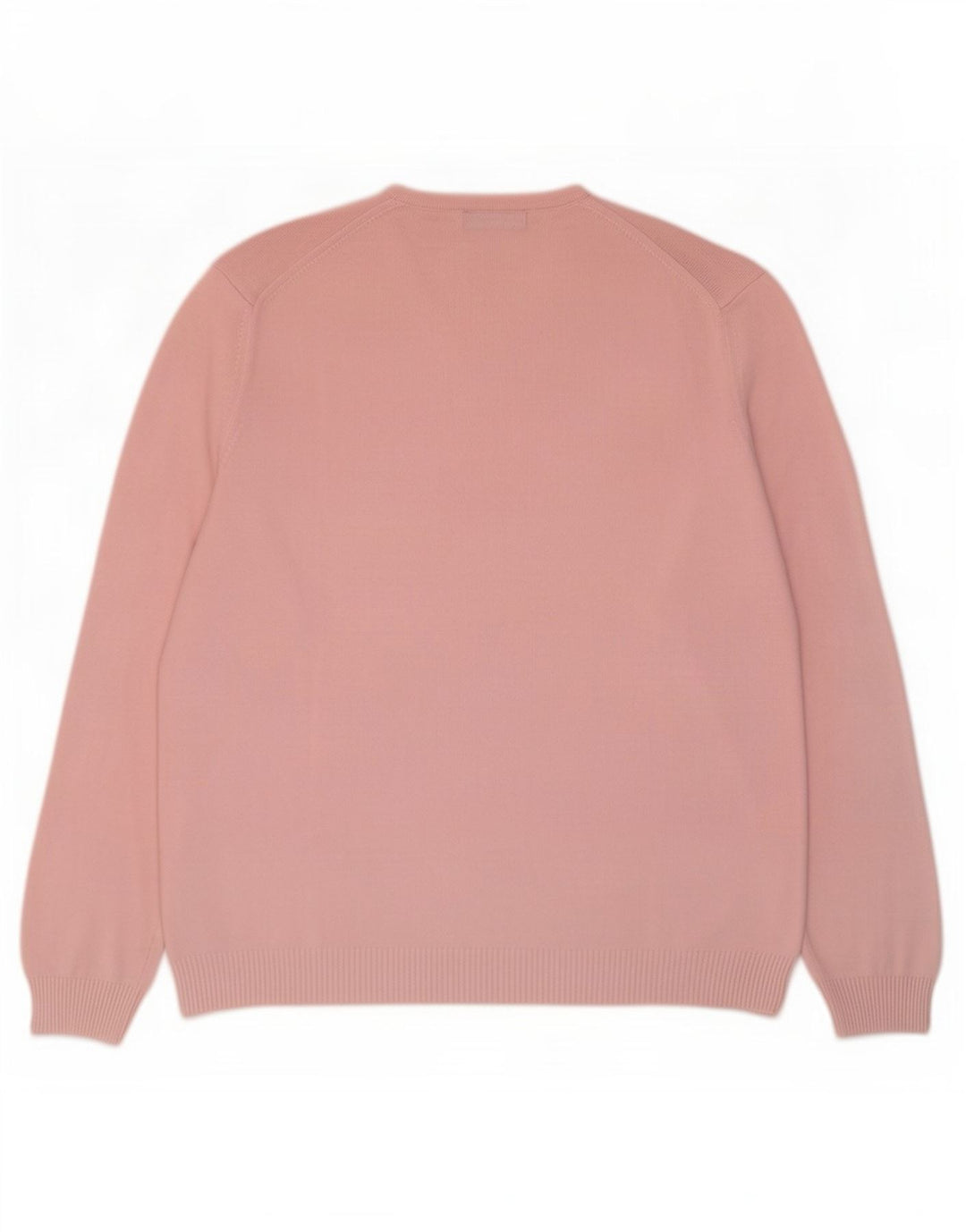 Zara Mens V-Neck Jumper Sweater Large Pink