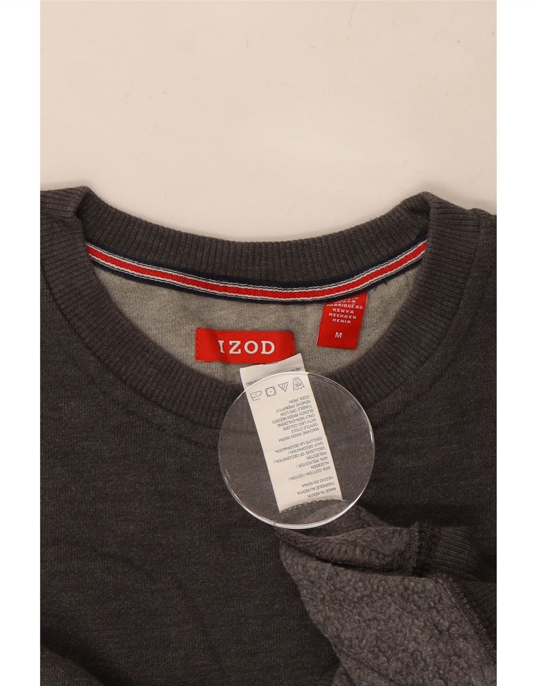 IZOD Mens Sweatshirt Jumper Medium Grey Cotton