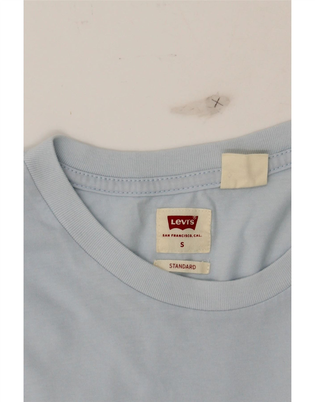 LEVI'S Mens Standard T-Shirt Top Small Blue Cotton Vintage Levi's and Second-Hand Levi's from Messina Hembry 