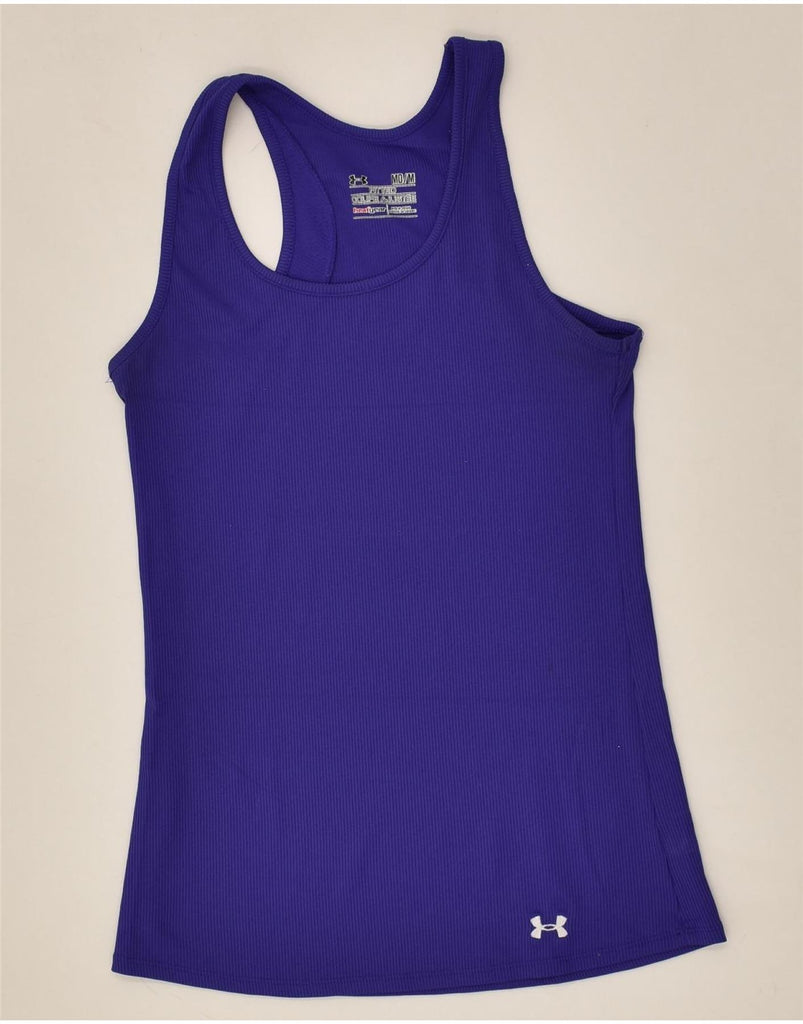 UNDER ARMOUR Womens Fitted Vest Top UK 12 Medium Purple Polyester | Vintage Under Armour | Thrift | Second-Hand Under Armour | Used Clothing | Messina Hembry 