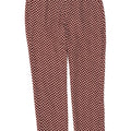 Zara Womens Slim Chino Trousers Medium W28 L27 Red Geometric
