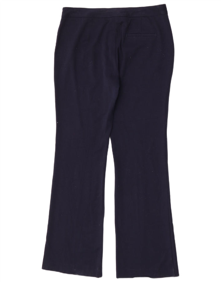 Zara Womens Bootcut Casual Trousers XL W32 L34 Navy Blue Polyester