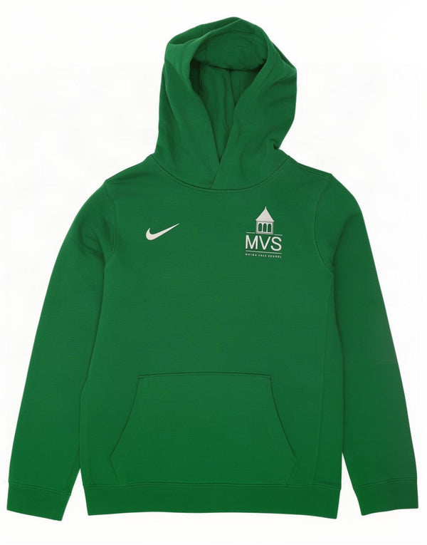 Nike Boys Graphic Hoodie Jumper 13-14 Years XL Green Cotton
