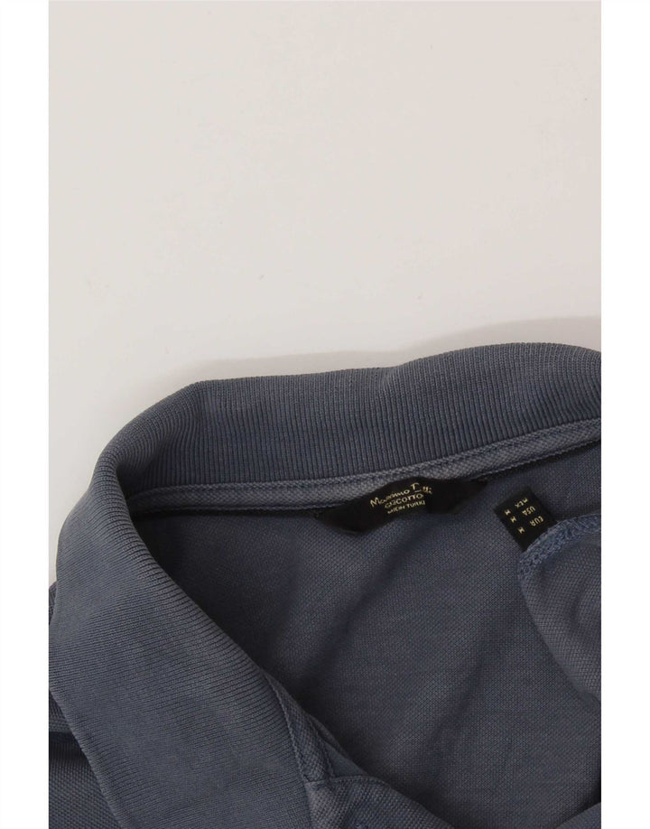 Massimo Dutti Mens Polo Shirt Medium Blue