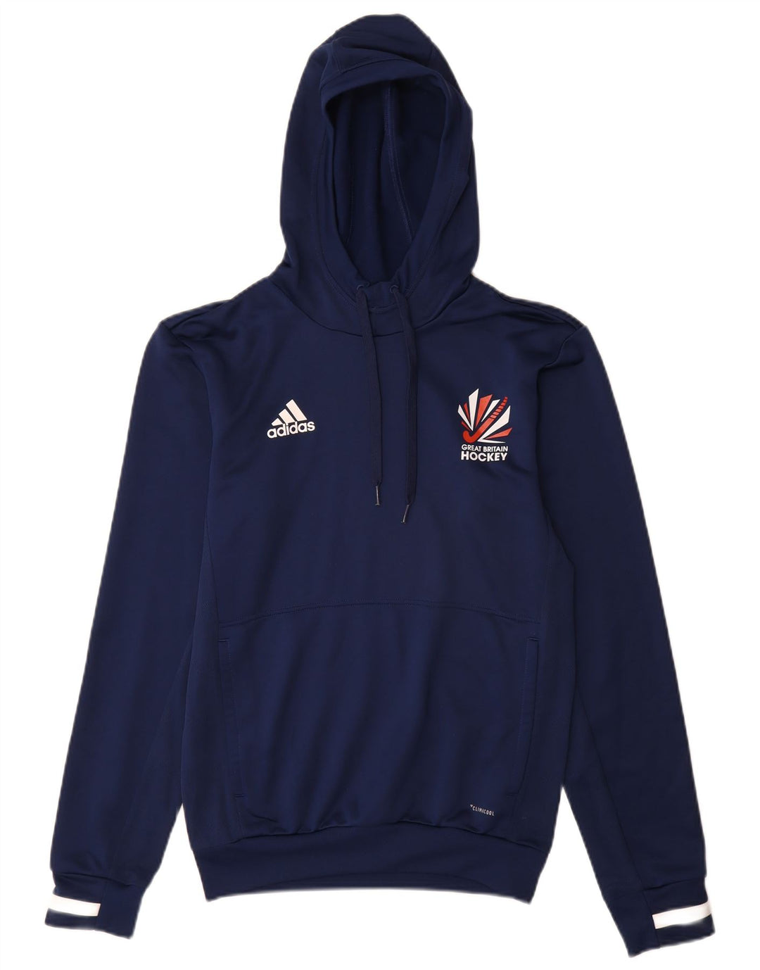 Adidas Mens Great Britain Hoodie Jumper XS Navy Blue Polyester