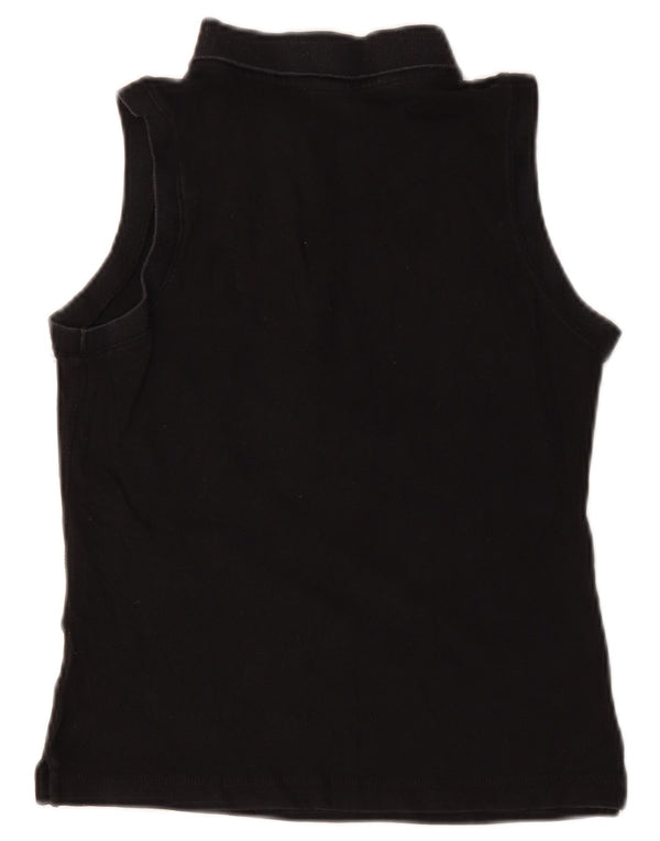 Champion Womens Heritage Fit Sleeveless Polo shirt UK 12 Medium Black