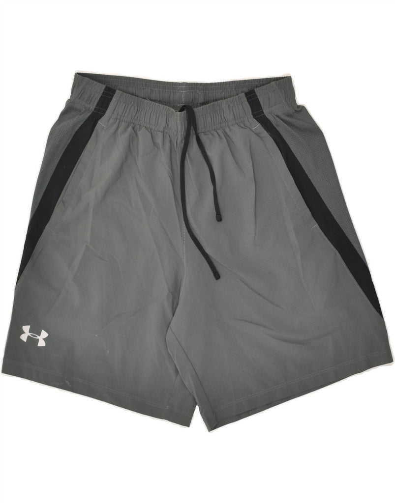 UNDER ARMOUR Mens Sport Shorts Medium Grey Colourblock | Vintage Under Armour | Thrift | Second-Hand Under Armour | Used Clothing | Messina Hembry 