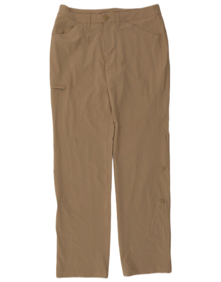 Eddie Bauer Womens Straight Cargo Trousers US 6 Medium W30 L32 Beige