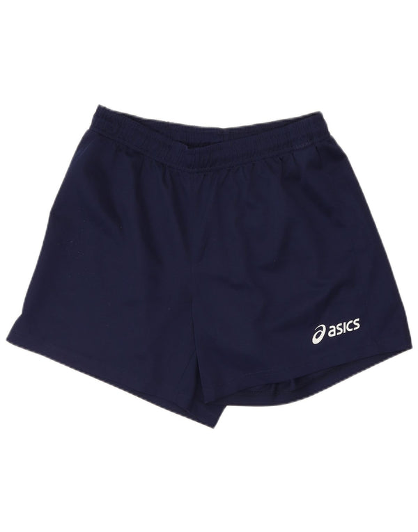 Asics Mens Sport Shorts Small  Navy Blue Polyester