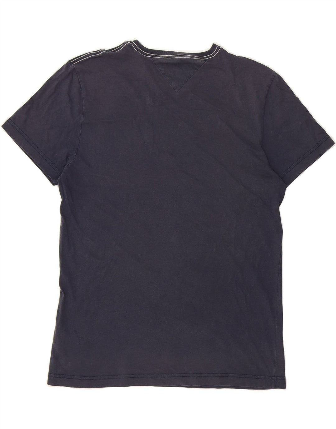 TOMMY HILFIGER Mens Graphic T-Shirt Top Medium Navy Blue Cotton Vintage Tommy Hilfiger and Second-Hand Tommy Hilfiger from Messina Hembry 