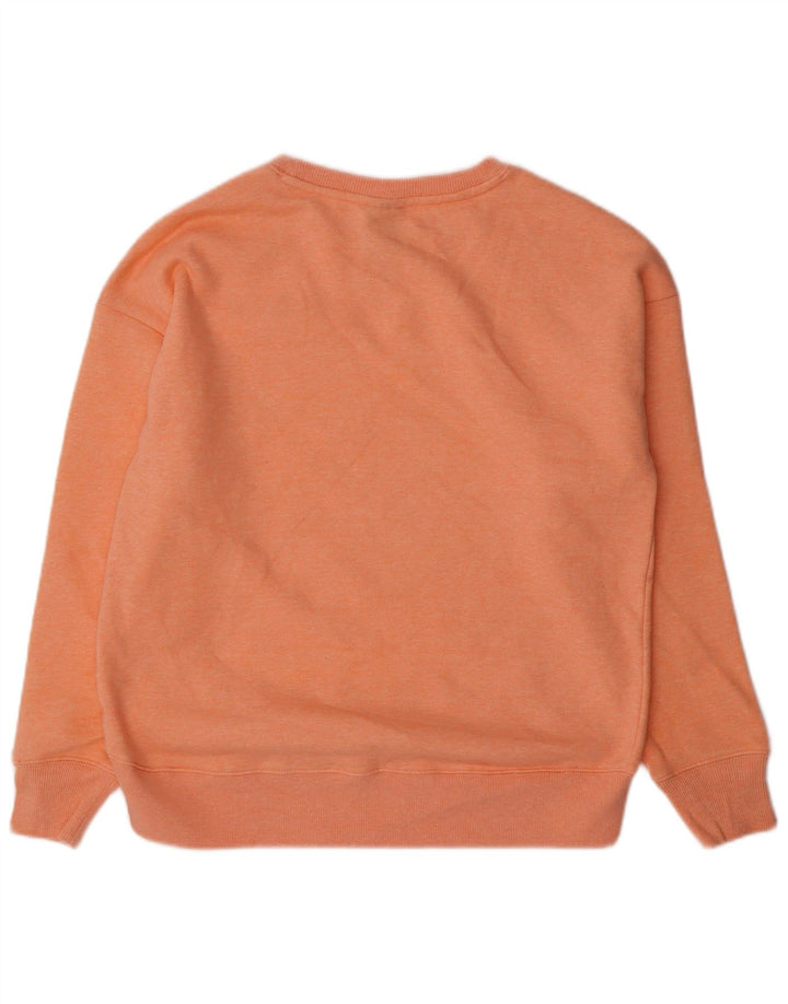 NEW BALANCE Womens Oversized Sweatshirt Jumper UK 10 Small Orange Flecked