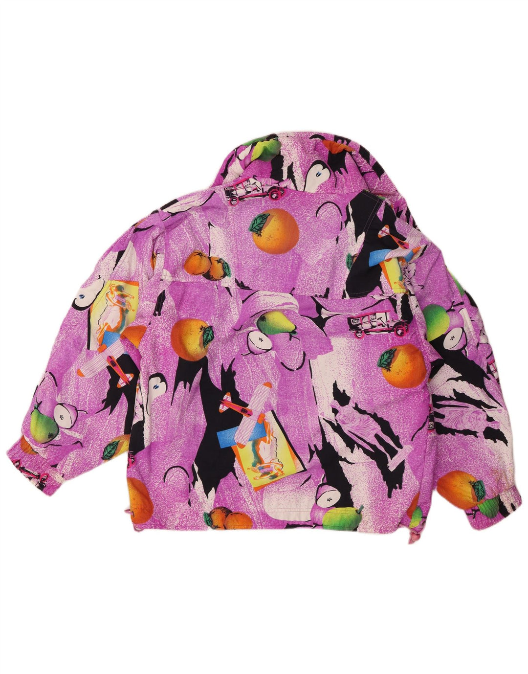 Chamonix Womens Abstract Pattern Oversized Anorak Jacket UK 10 Small Purple