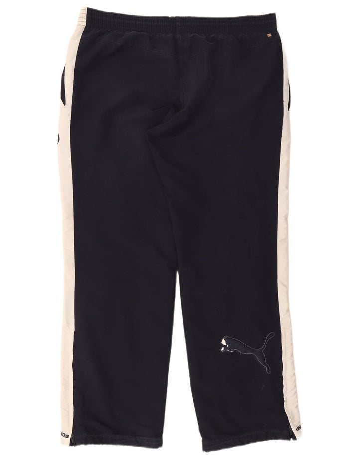 Puma Mens Tracksuit Trousers Large Navy Blue Colourblock