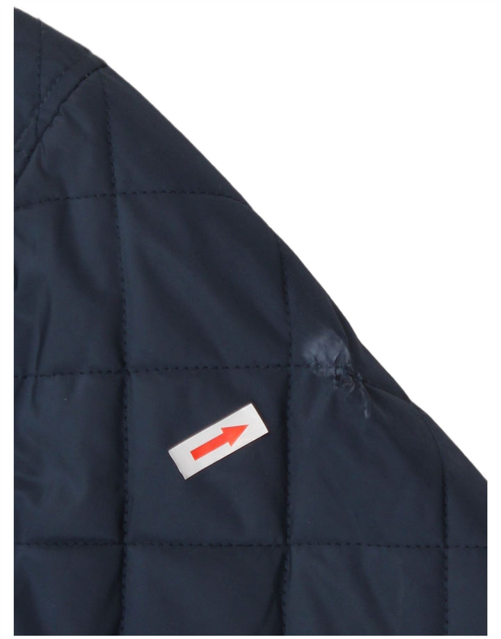 Crew Clothing Mens Quilted Jacket UK 42 XL Navy Blue Polyester