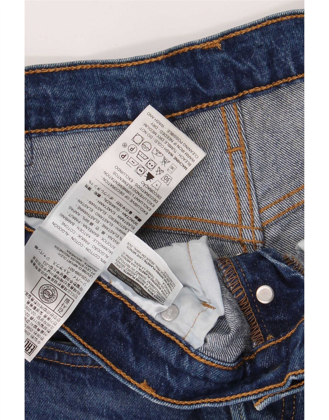 Levi's Womens 501 Denim Shorts W29 Medium Blue Cotton