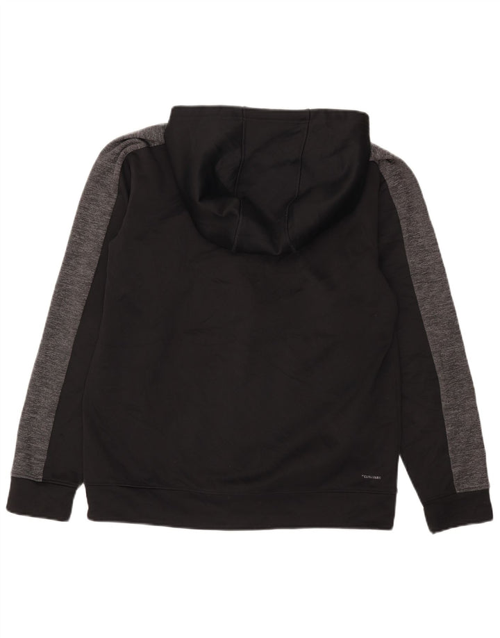 Adidas Mens Climalite Zip Hoodie Sweater Medium Black Colourblock