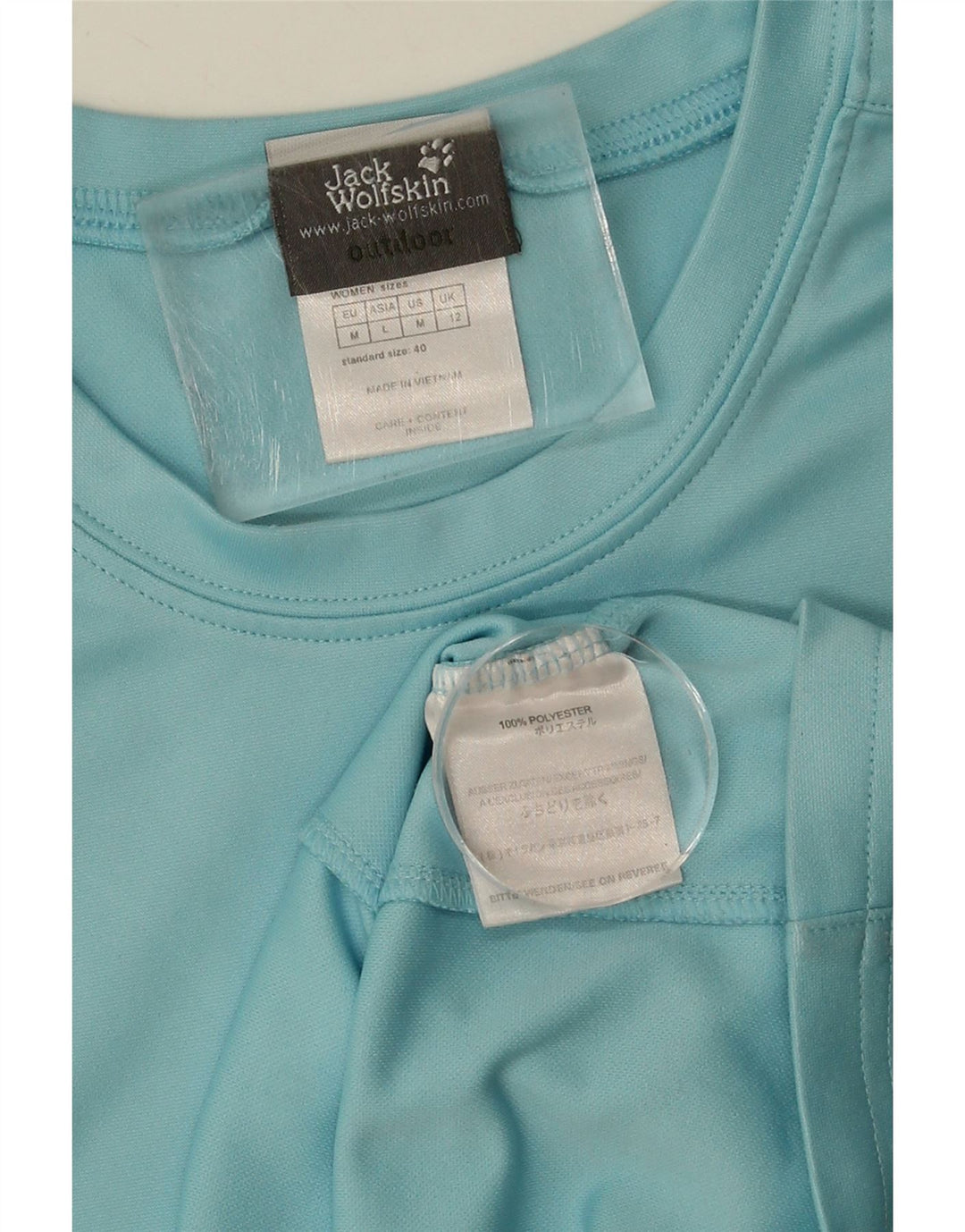 JACK WOLFSKIN Womens Vest Top UK 12 Medium Blue Polyester Vintage Jack Wolfskin and Second-Hand Jack Wolfskin from Messina Hembry 