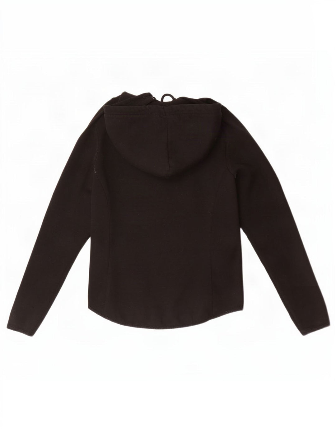 Superdry Womens Zip Hoodie Sweater UK 12 Medium Black Polyester