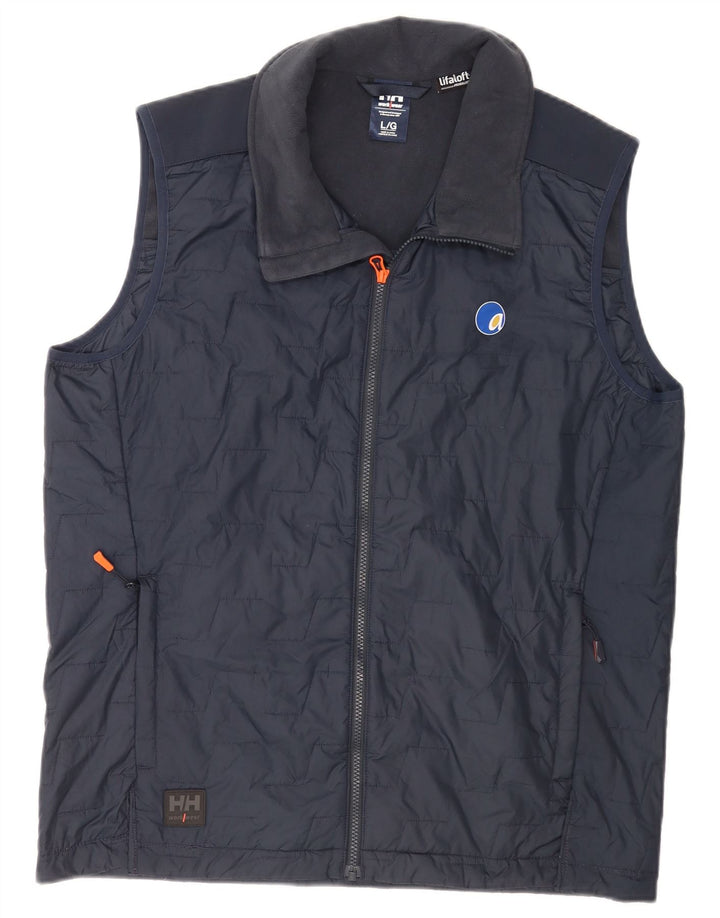 Helly Hansen Mens Padded Gilet UK 40 Large Navy Blue Polyester