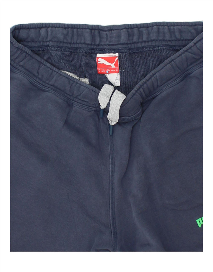 PUMA Mens Tracksuit Trousers Joggers Medium  Navy Blue Cotton Vintage Puma and Second-Hand Puma from Messina Hembry 