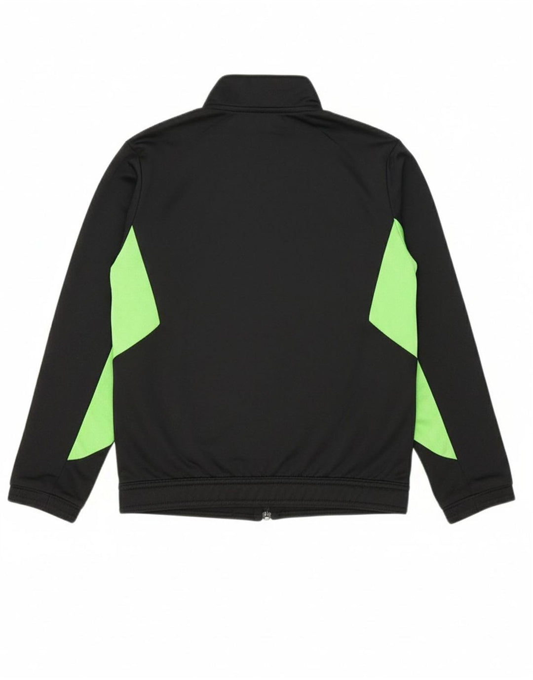 ADIDAS Boys Tracksuit Top Jacket 9-10 Years Black Colourblock Polyester