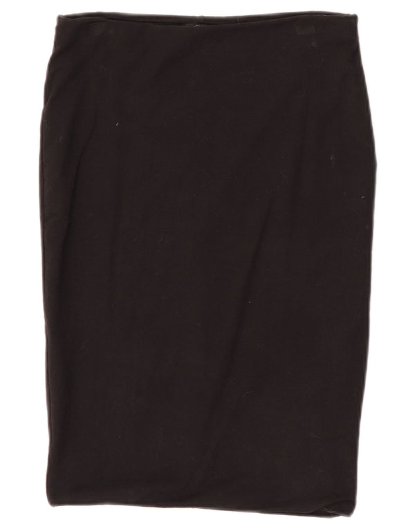 Zara Womens Pencil Skirt Medium W28  Black Cotton