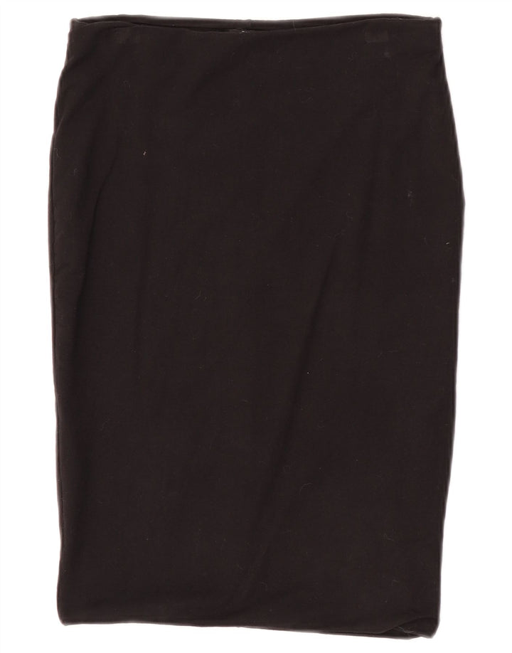 Zara Womens Pencil Skirt Medium W28  Black Cotton