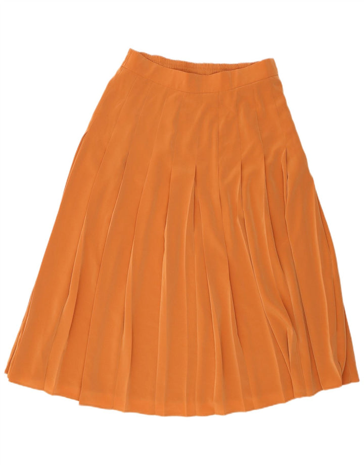 Jacques Vert Womens Pleated Skirt UK 16 Large W34  Brown Polyester