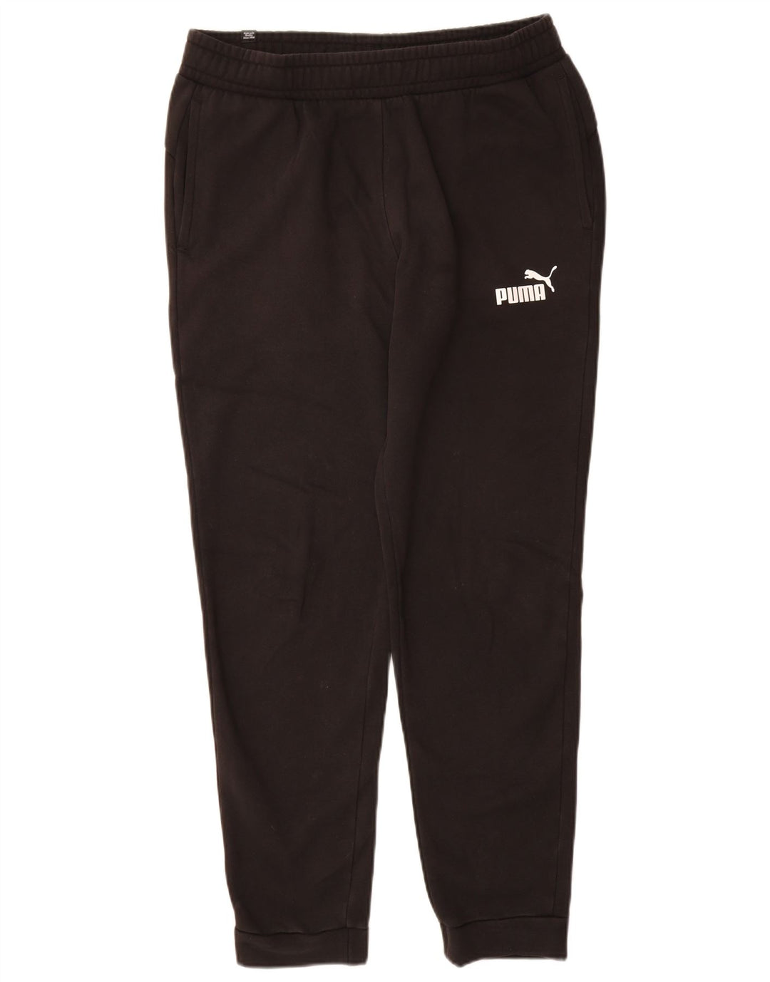 Puma Mens Tracksuit Trousers Joggers Large  Black Cotton
