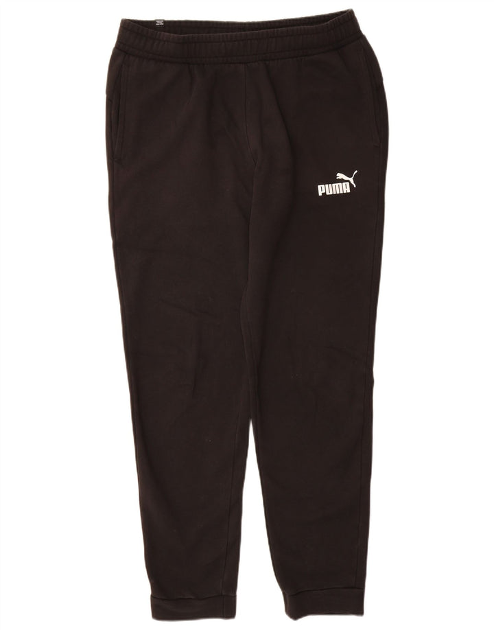 Puma Mens Tracksuit Trousers Joggers Large  Black Cotton