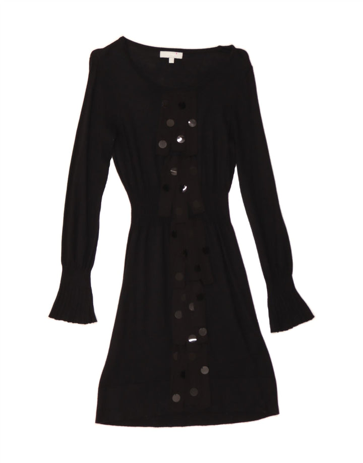 PER UNA Womens Jumper Dress UK 10 Small  Black Viscose Vintage Per Una and Second-Hand Per Una from Messina Hembry 