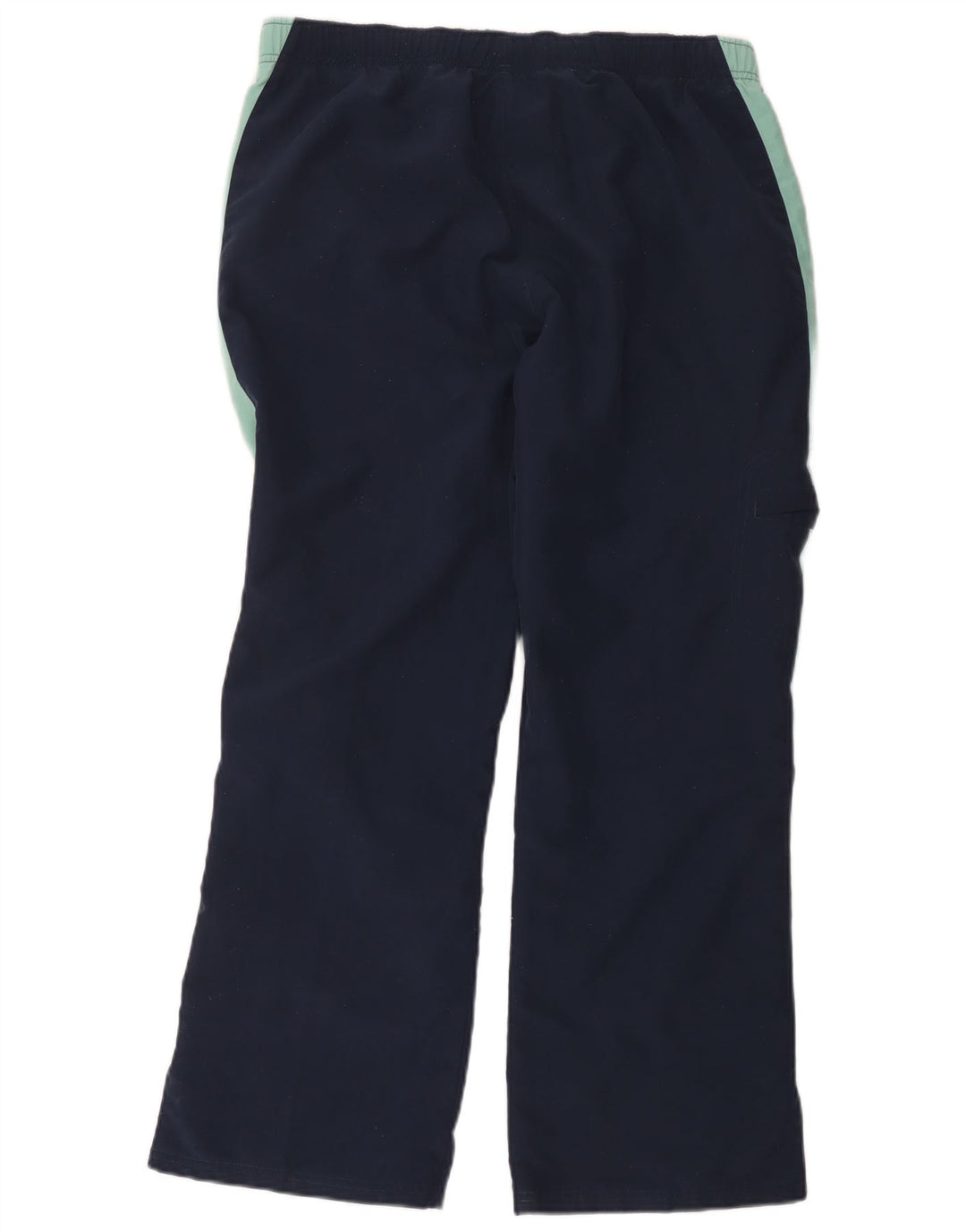 Reebok Womens Regular Tracksuit Trousers UK 14 Large Navy Blue Colourblock