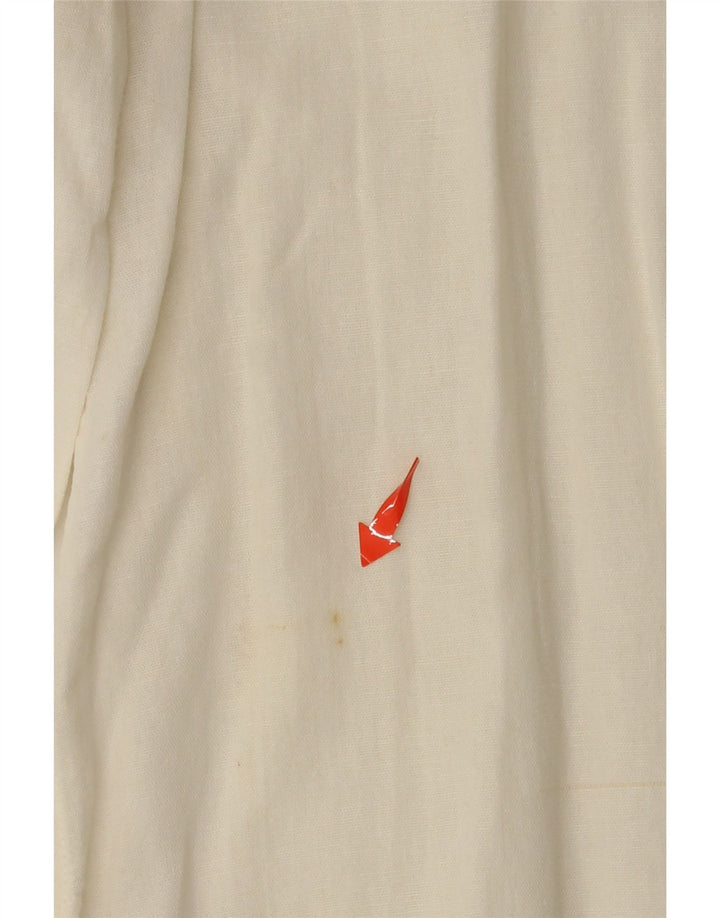 HENRI LLOYD Mens Shirt Medium Off White Cotton