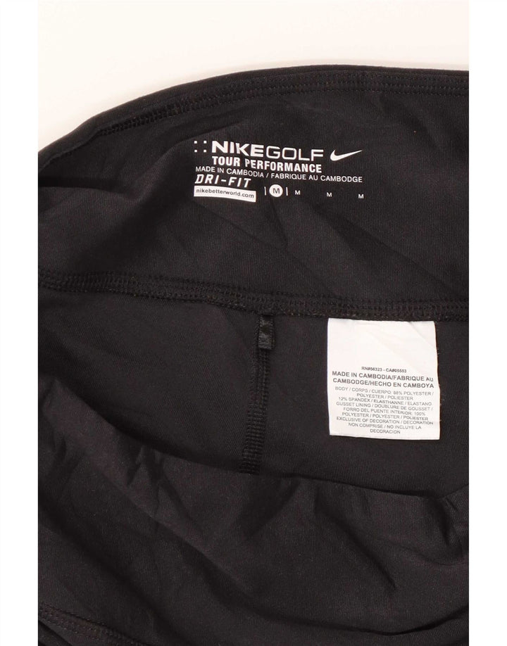 Nike Womens Dri Fit Capri Leggings UK 12 Medium Black Polyester