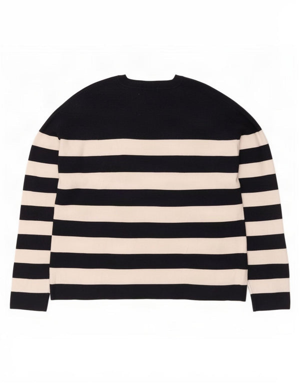 Marks & Spencer Womens Boat Neck Jumper Sweater UK 16 Large Navy Blue