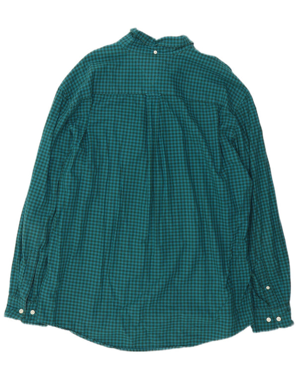 Tommy Hilfiger Mens Shirt 2XL Green Gingham Cotton