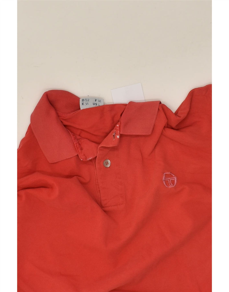 SERGIO TACCHINI Mens Polo Shirt Large Red Cotton Vintage Sergio Tacchini and Second-Hand Sergio Tacchini from Messina Hembry 