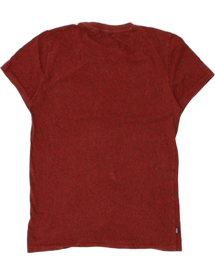 SUPERDRY Mens T-Shirt Top Medium Burgundy Cotton Vintage Superdry and Second-Hand Superdry from Messina Hembry 
