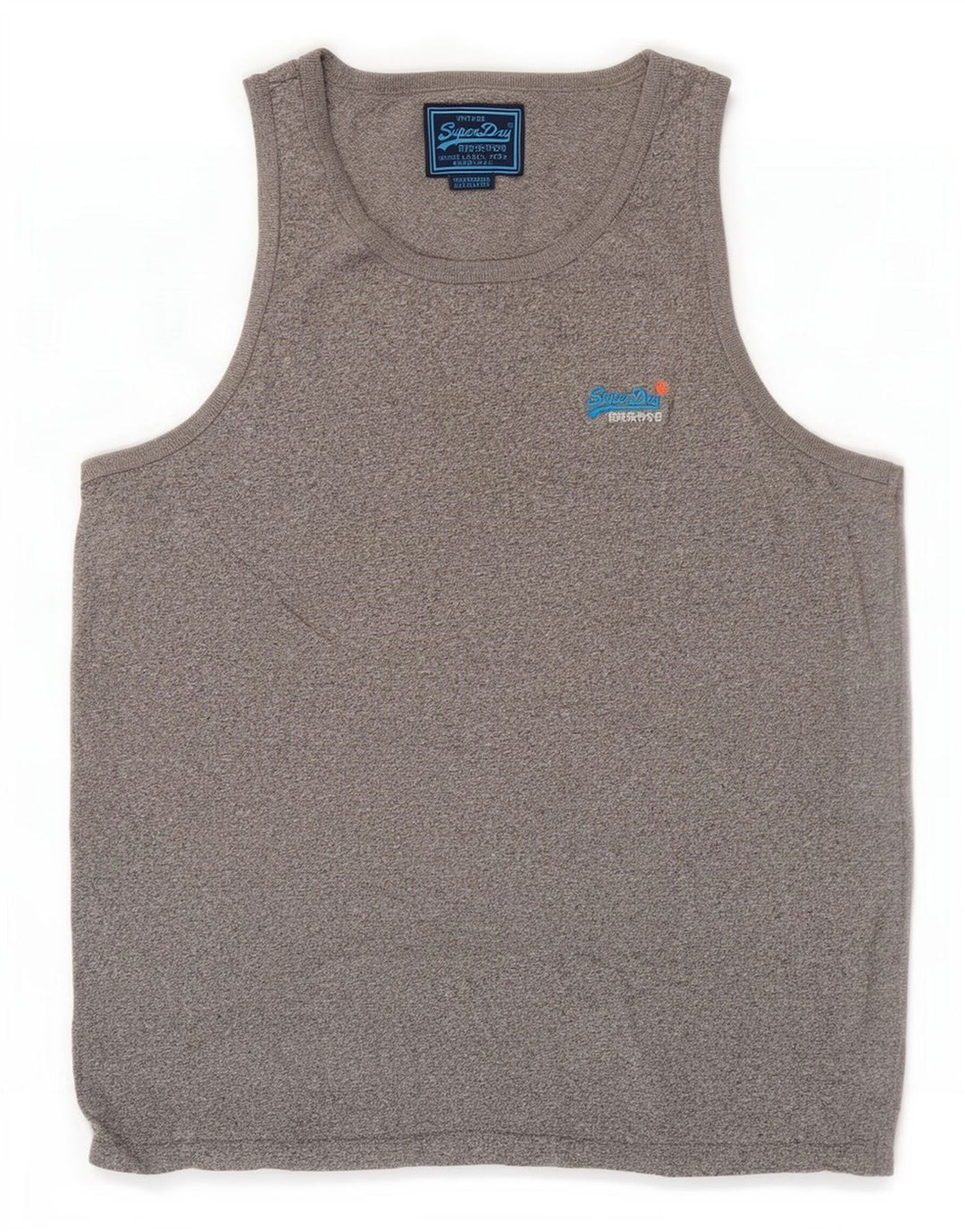 Superdry Mens Vest Top 2XL Blue Flecked Cotton
