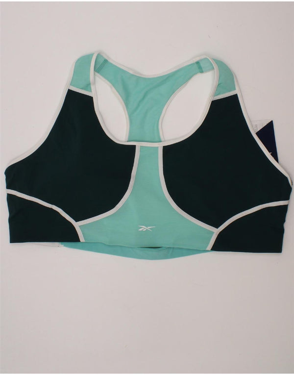 Reebok Womens Speedwick Top UK 26/28 4XL Turquoise Colourblock Sports