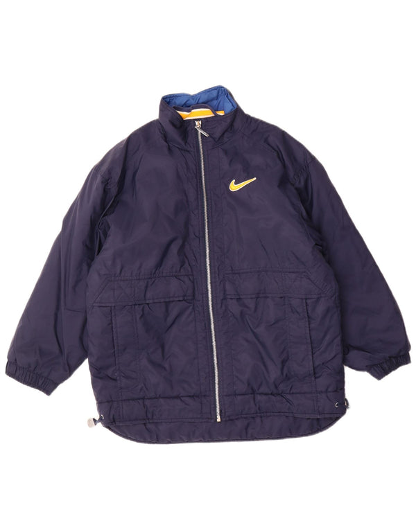 Nike Boys Graphic Padded Jacket 10-11 Years Medium Navy Blue Nylon