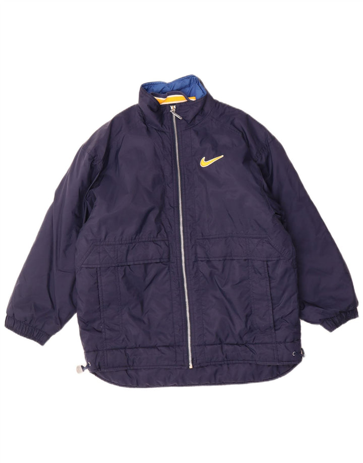 Nike Boys Graphic Padded Jacket 10-11 Years Medium Navy Blue Nylon