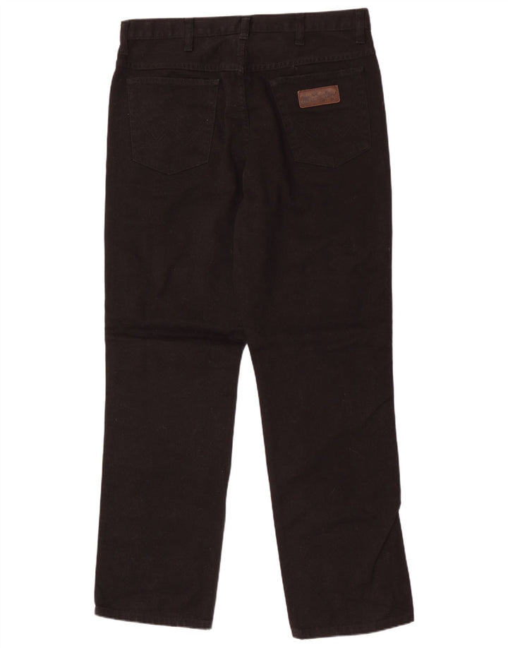 Wrangler Mens Ohio Straight Jeans W36 L32 Black Cotton