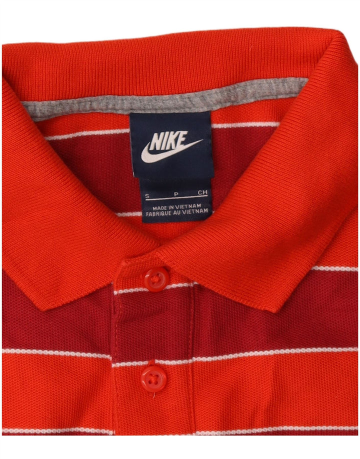 Nike Mens Graphic Polo Shirt Small Red Striped