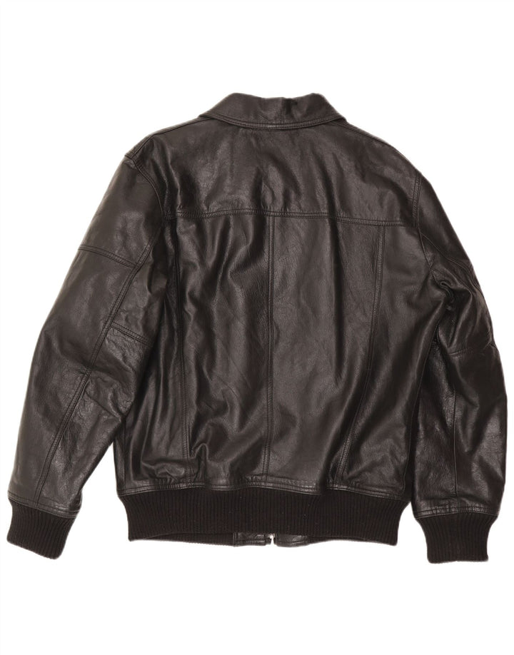 Conbipel Mens Leather Jacket IT 54 XL Black
