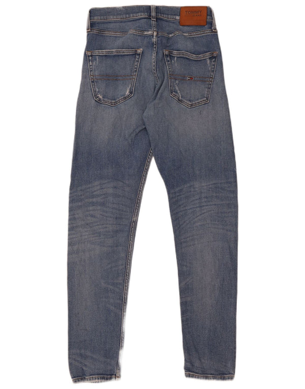 Tommy Hilfiger Mens Distressed Slim Jeans W28 L30 Blue Cotton