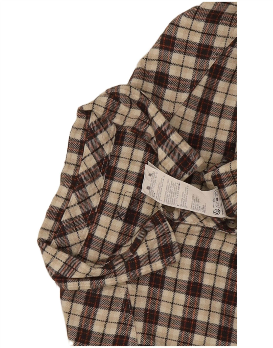 Montura Mens Flannel Shirt Large Brown Check Cotton