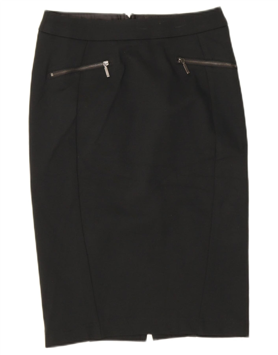 Marks & Spencer Womens Pencil Skirt UK 8 Small W26 Black Viscose