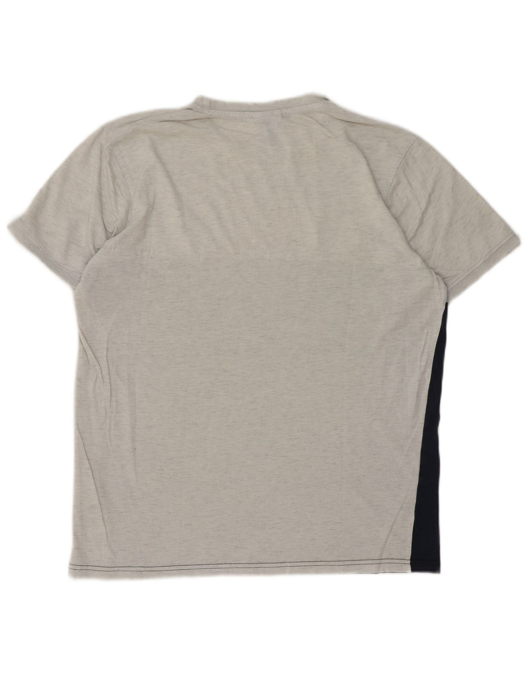 Ellesse Mens T-Shirt Top Large Grey Colourblock Cotton